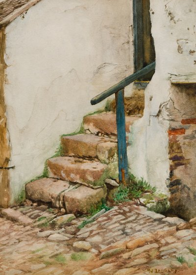 The Cottage Steps by Walter Langley